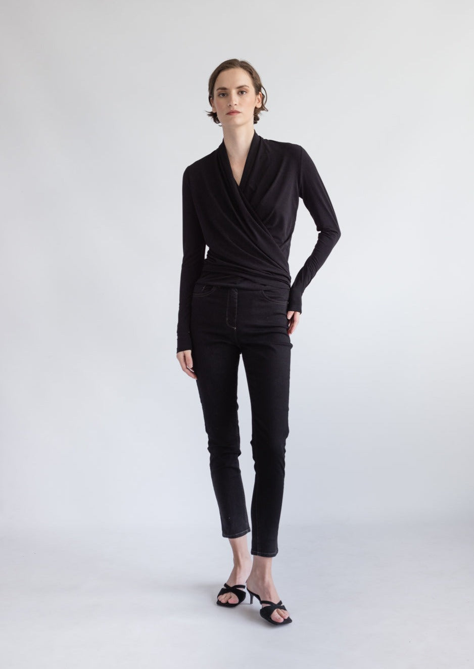 LARA MERINO JACKET, BLACK