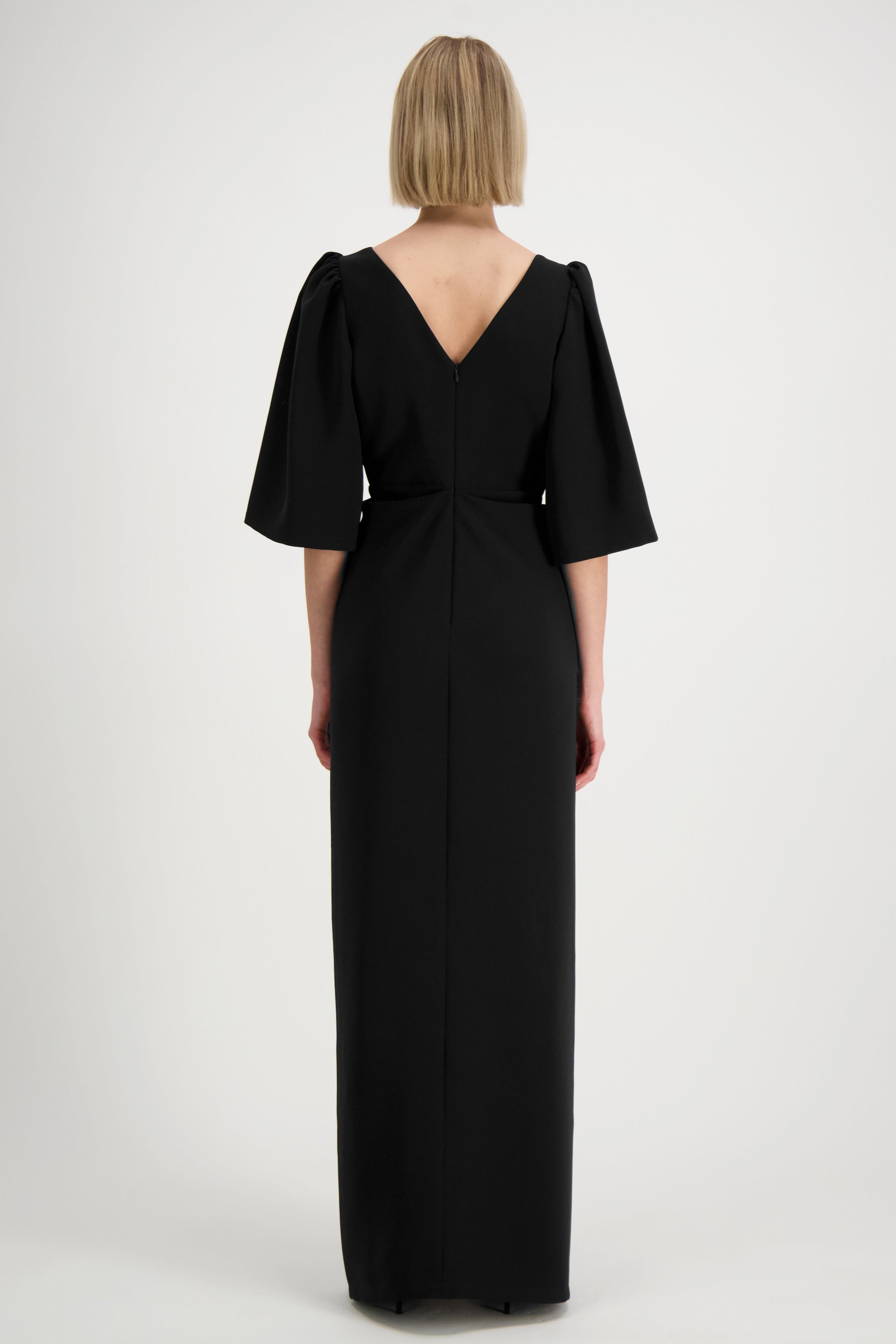 ANN EVENING DRESS, BLACK