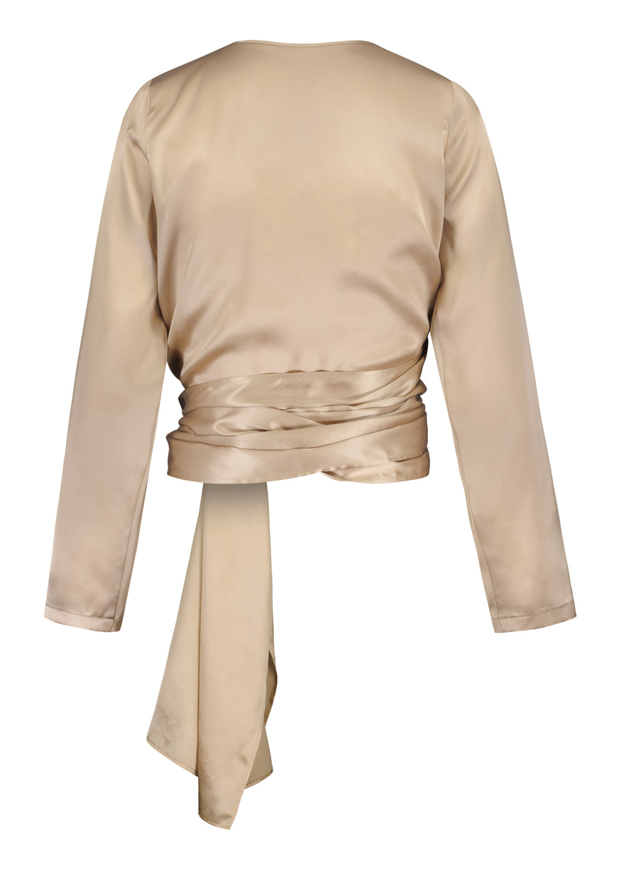 ARIEL SILK BLOUSE, CHAMPAGNE