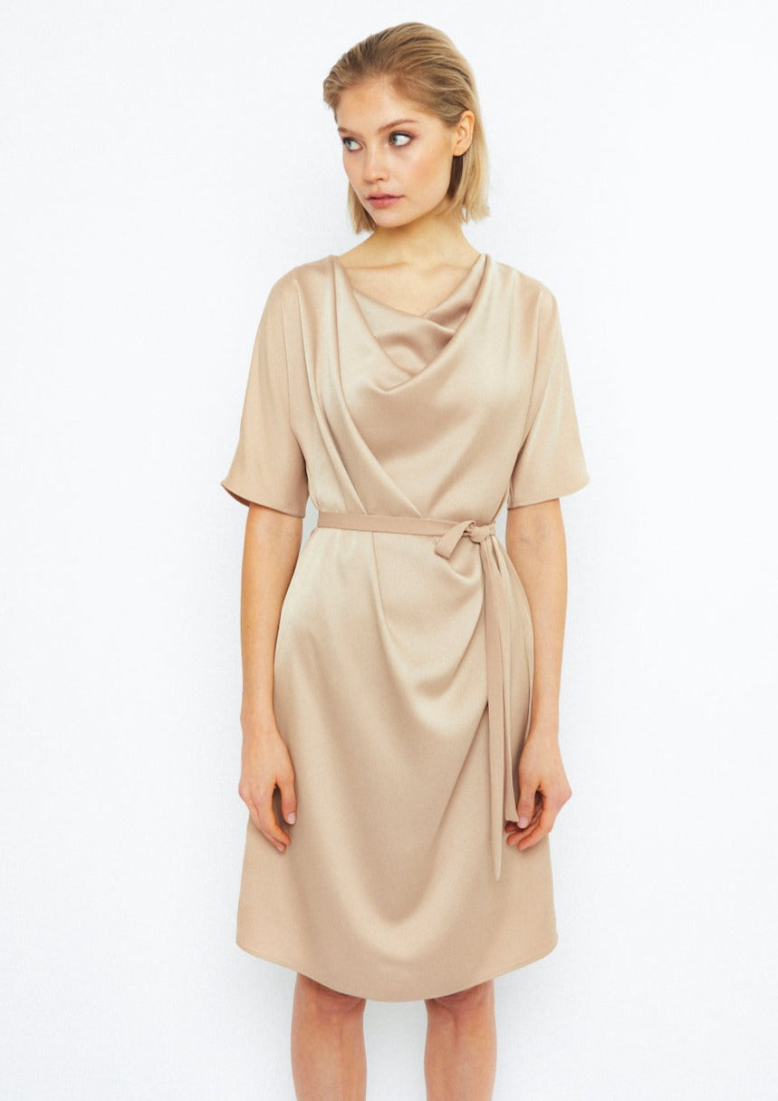 FALL DRESS, BEIGE