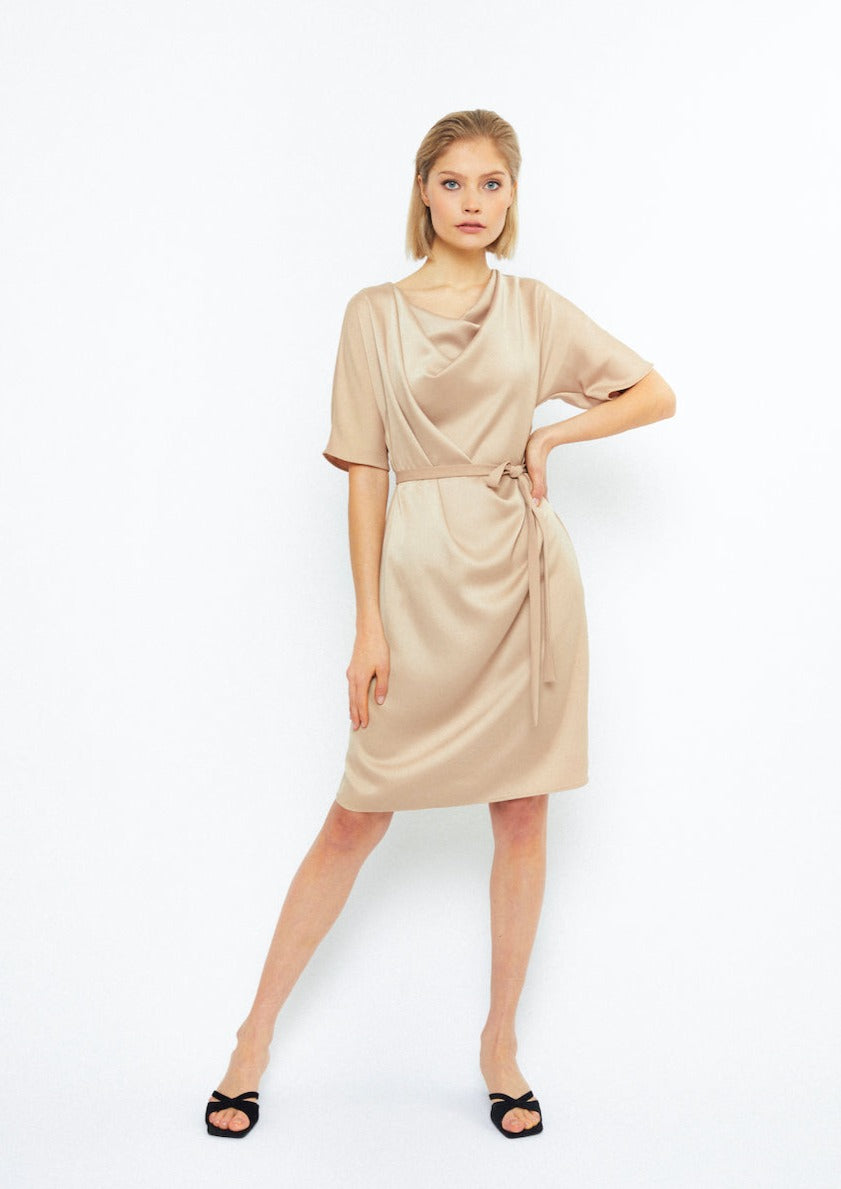 FALL DRESS, BEIGE