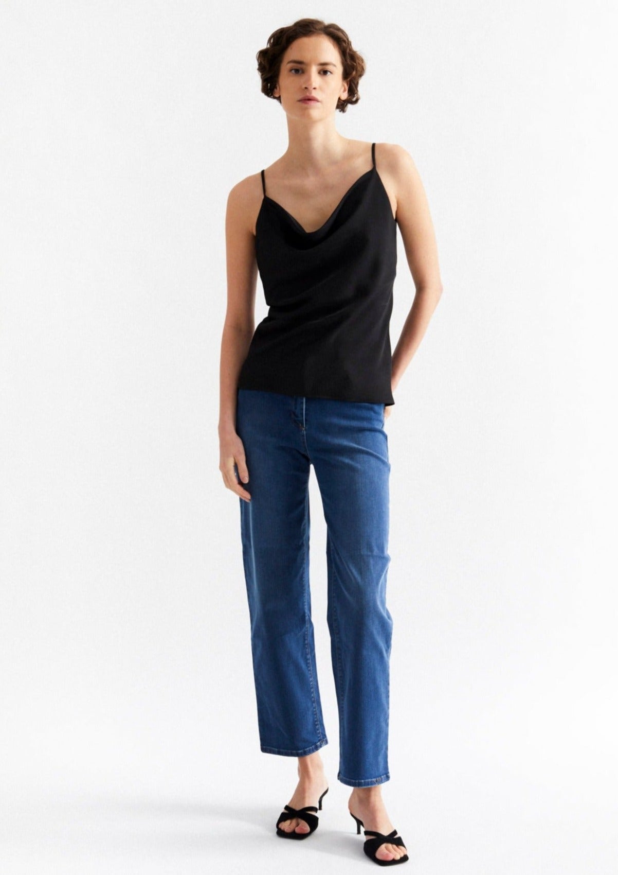 CROP JEANS, BLUE