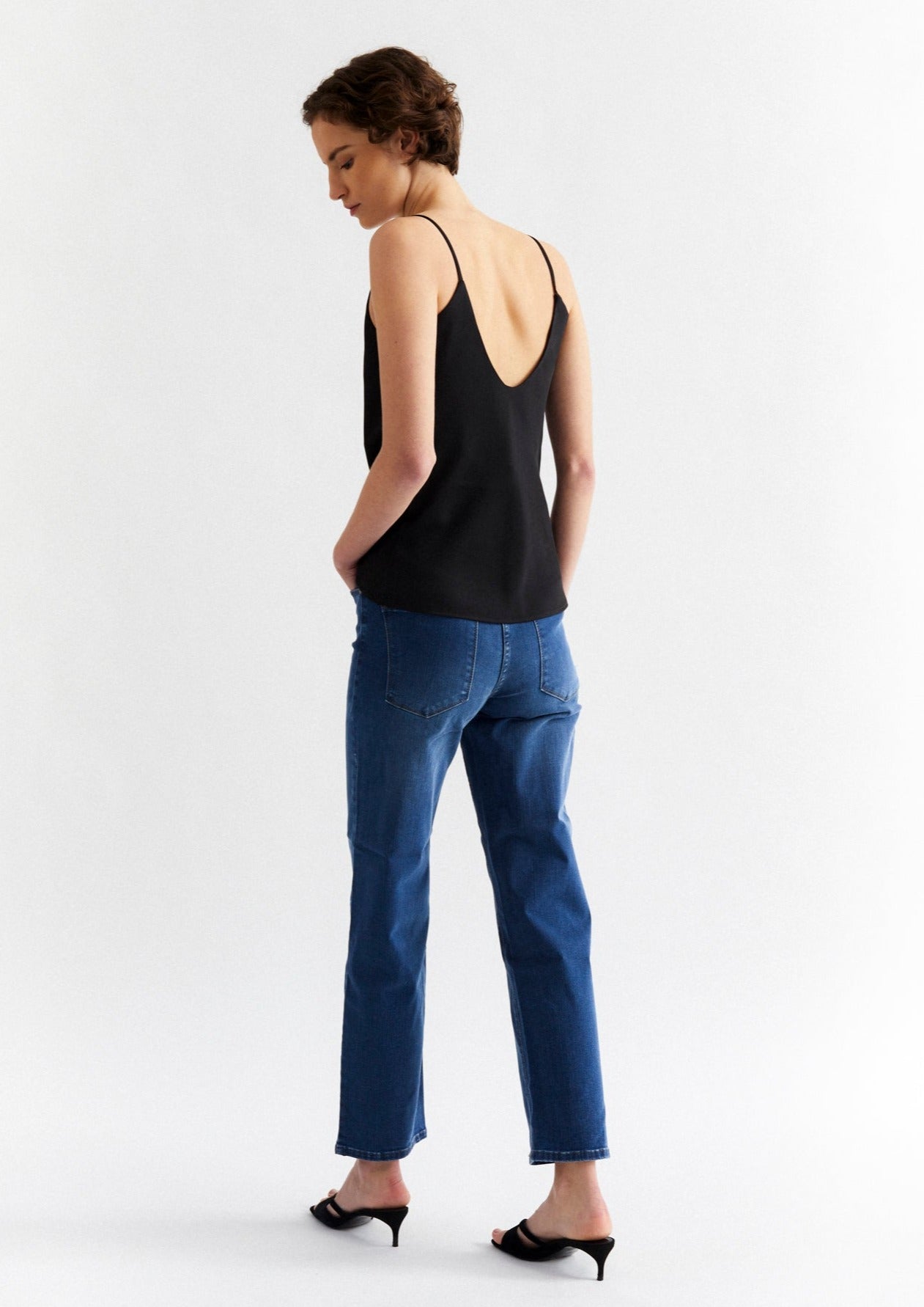 CROP JEANS, BLUE