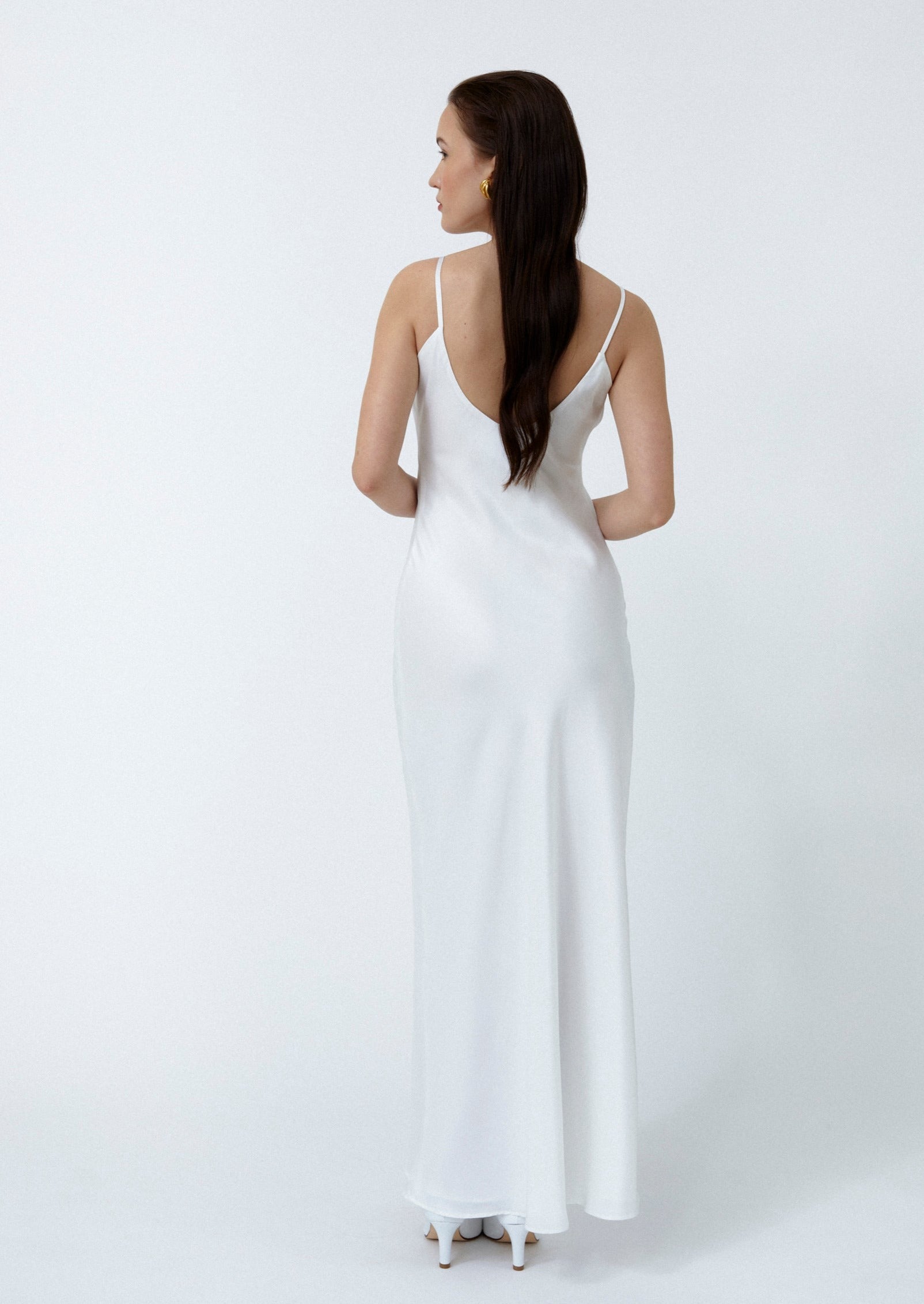WAVE GOWN, WHITE