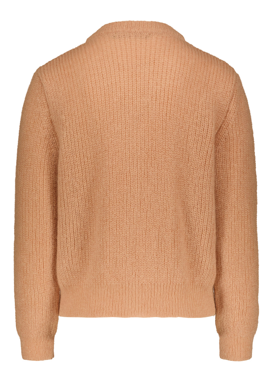KIA MOHAIR CARDIGAN, CARAMEL