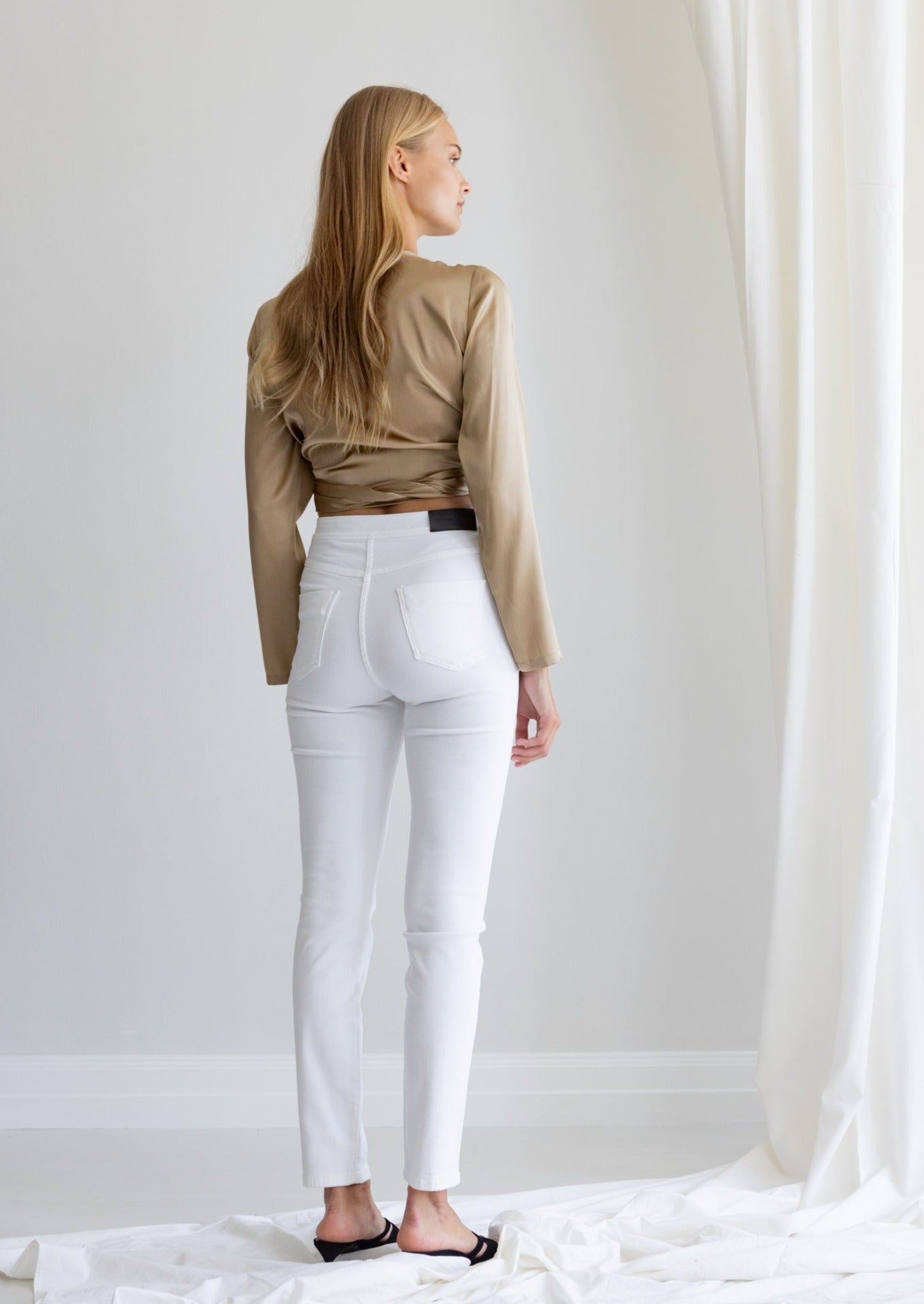 ARIEL SILK BLOUSE, CHAMPAGNE