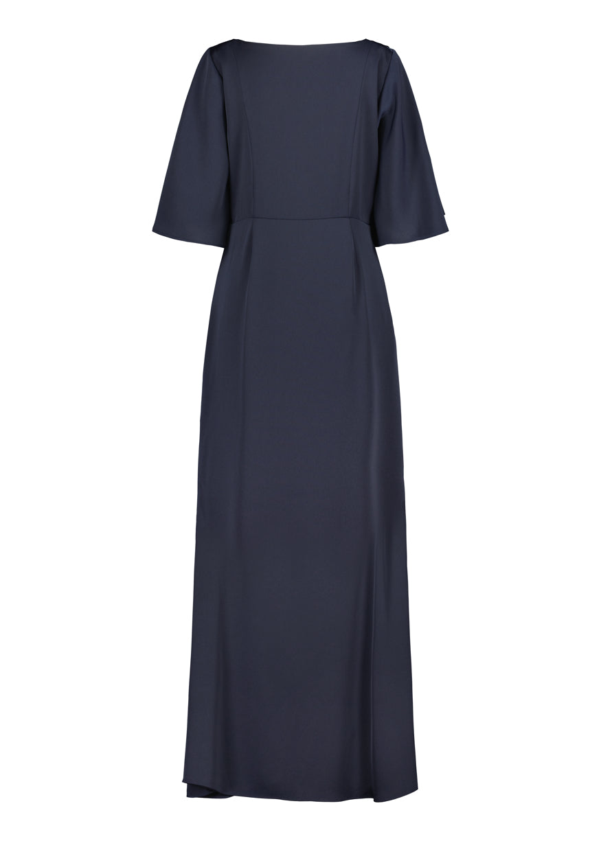 VENLA EVENING DRESS, DARK BLUE