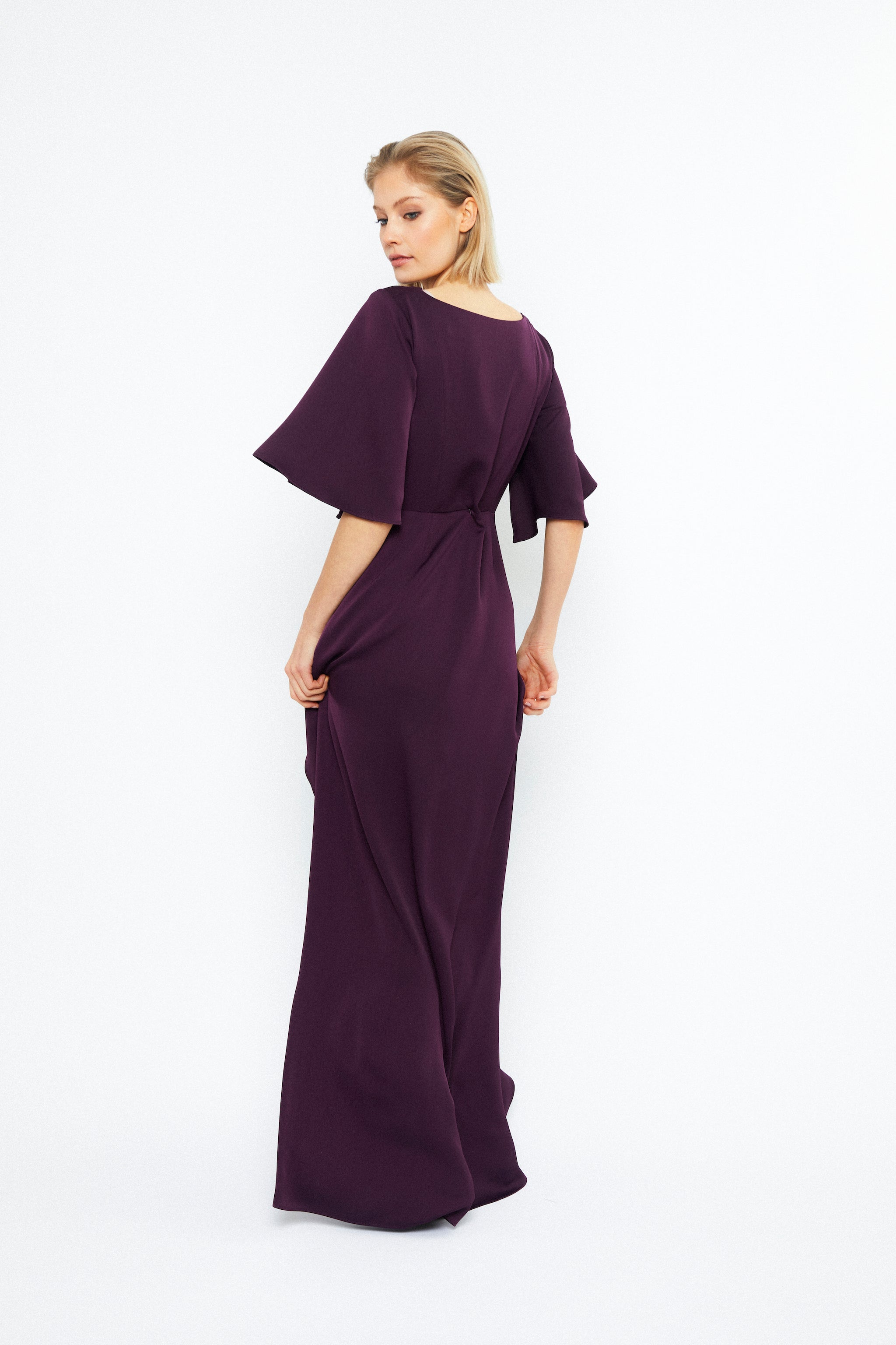 VENLA EVENING DRESS, Plum