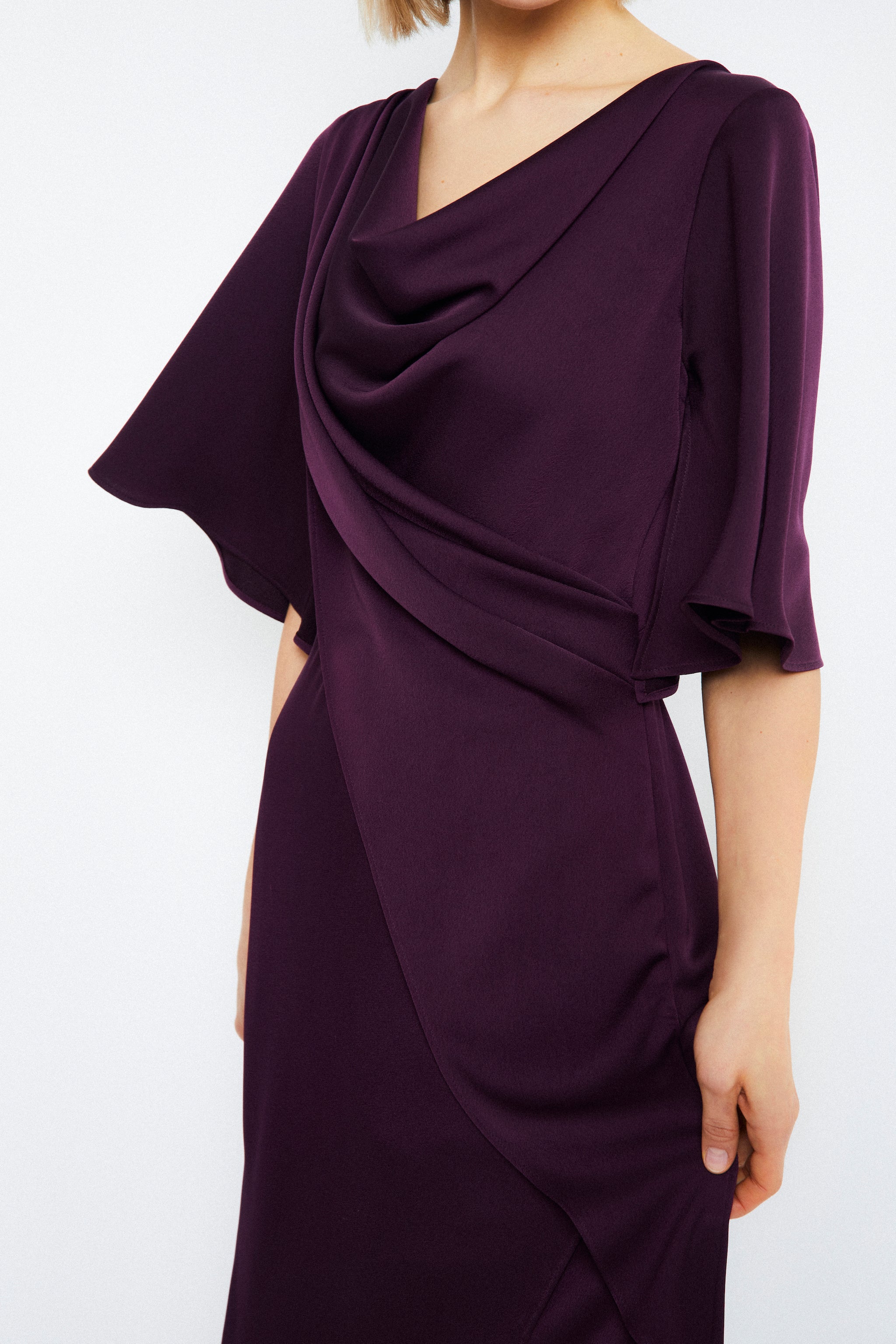 VENLA EVENING DRESS, Plum