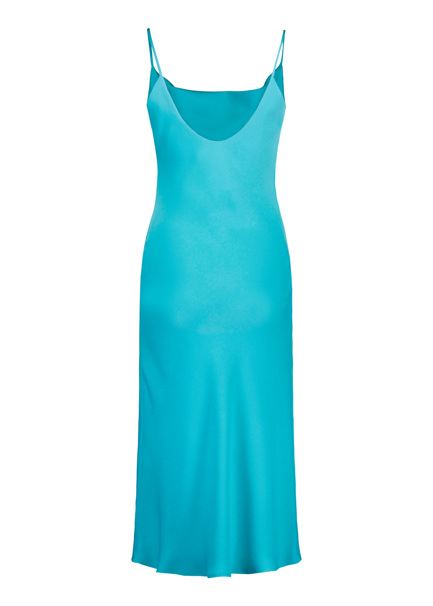 WAVE COCKTAIL DRESS, TURQUOISE