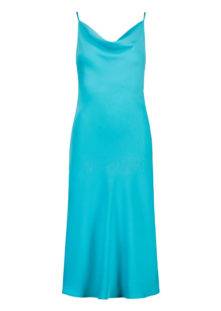 WAVE COCKTAIL DRESS, TURQUOISE