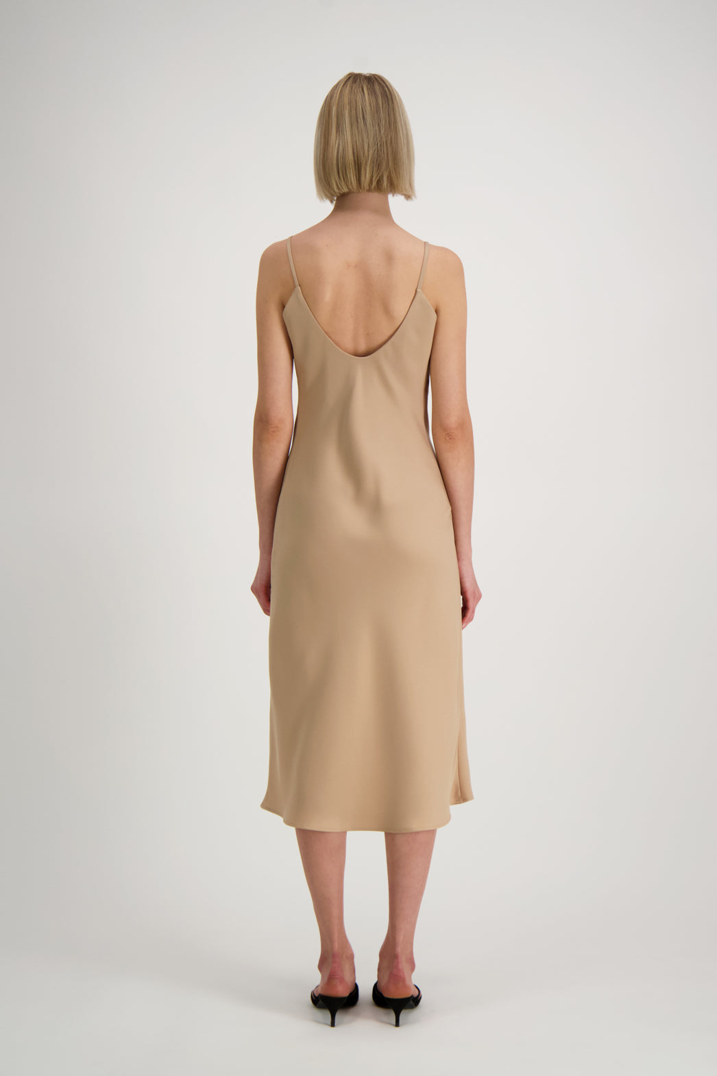 WAVE COCKTAIL DRESS, BEIGE