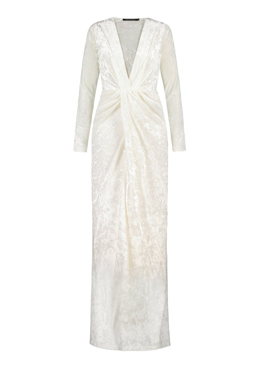 FLORENCE VELVET GOWN, WHITE