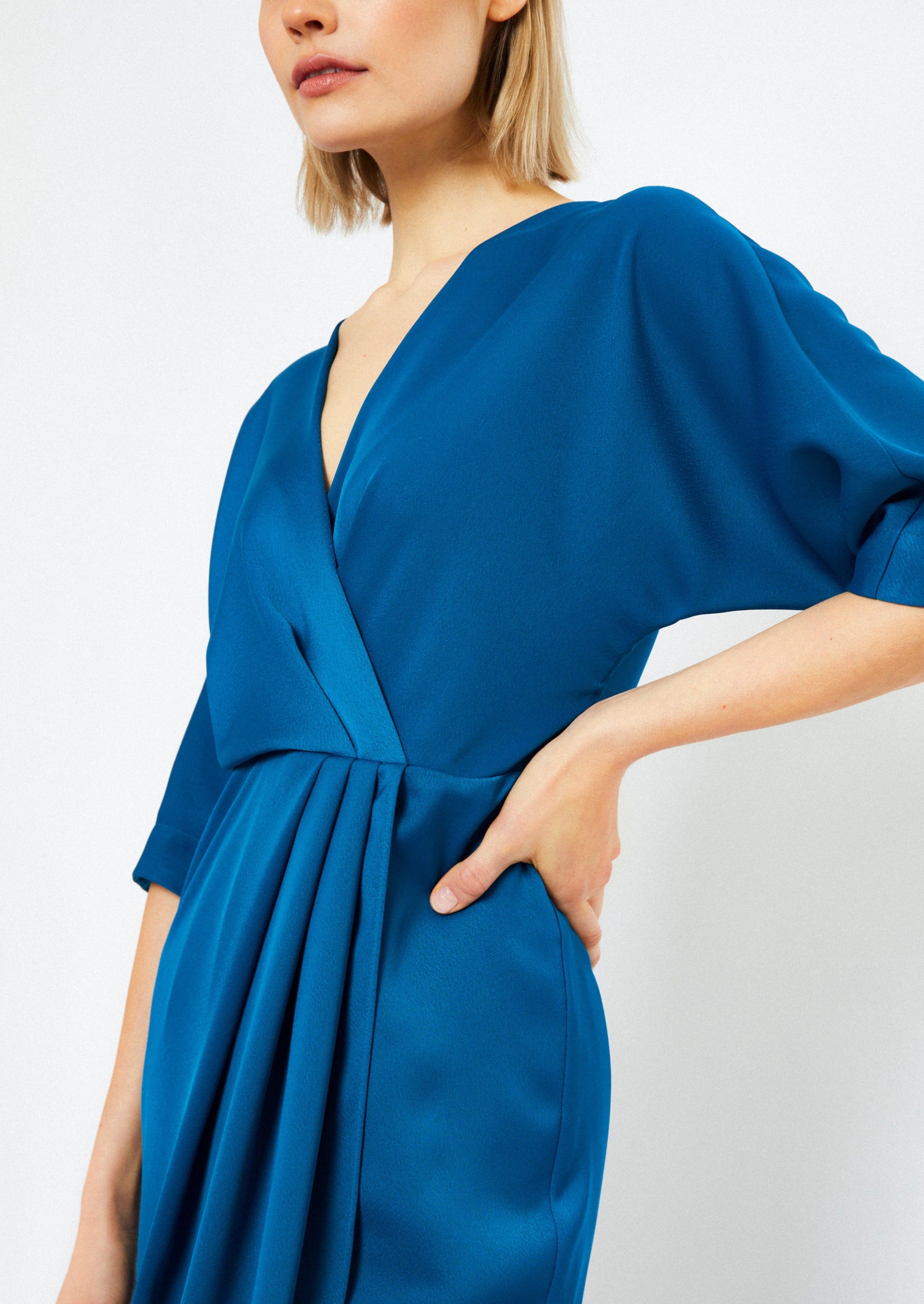 GIANNA DRESS, DARK TURQUOISE