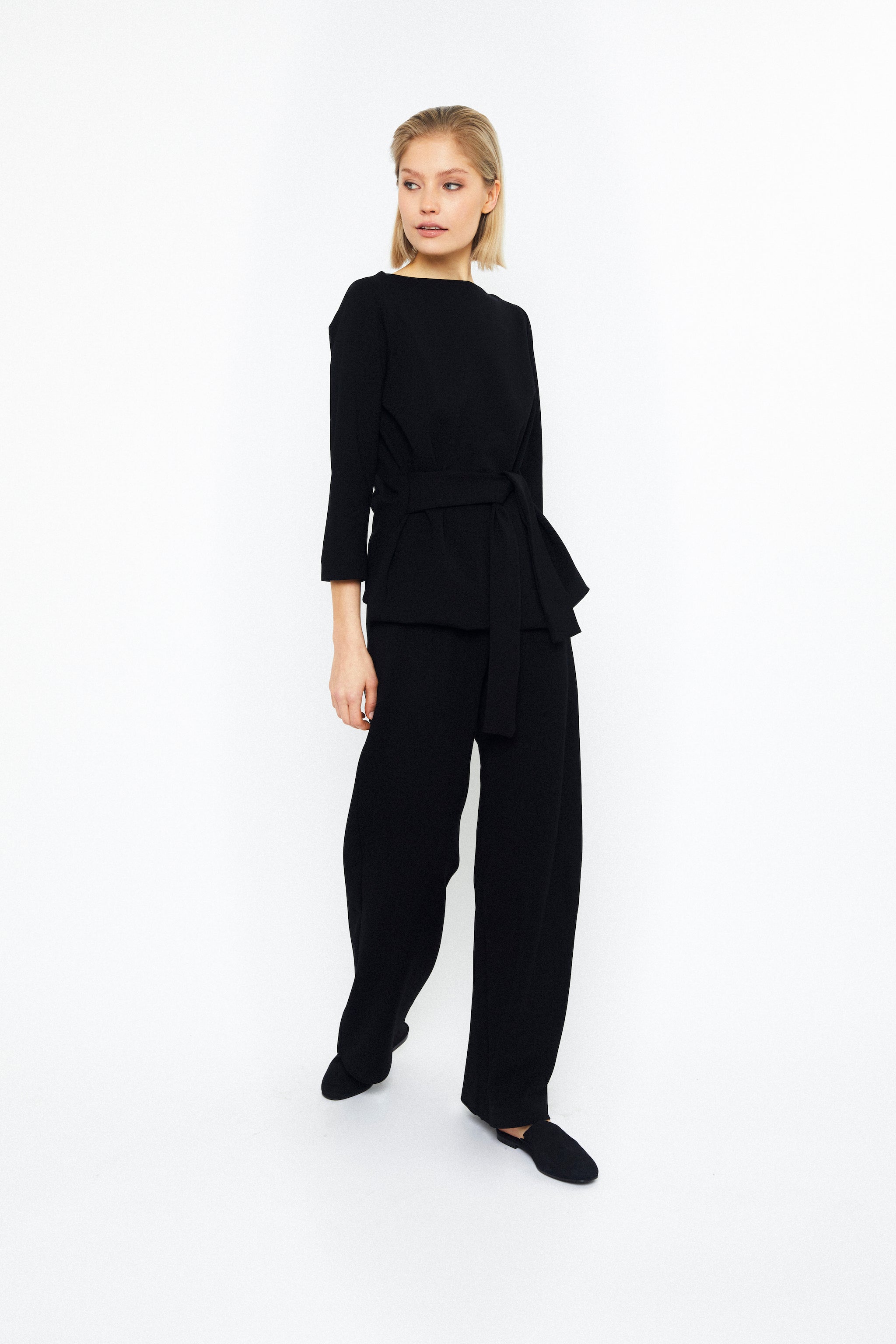 LISA LONG PANTS, BLACK