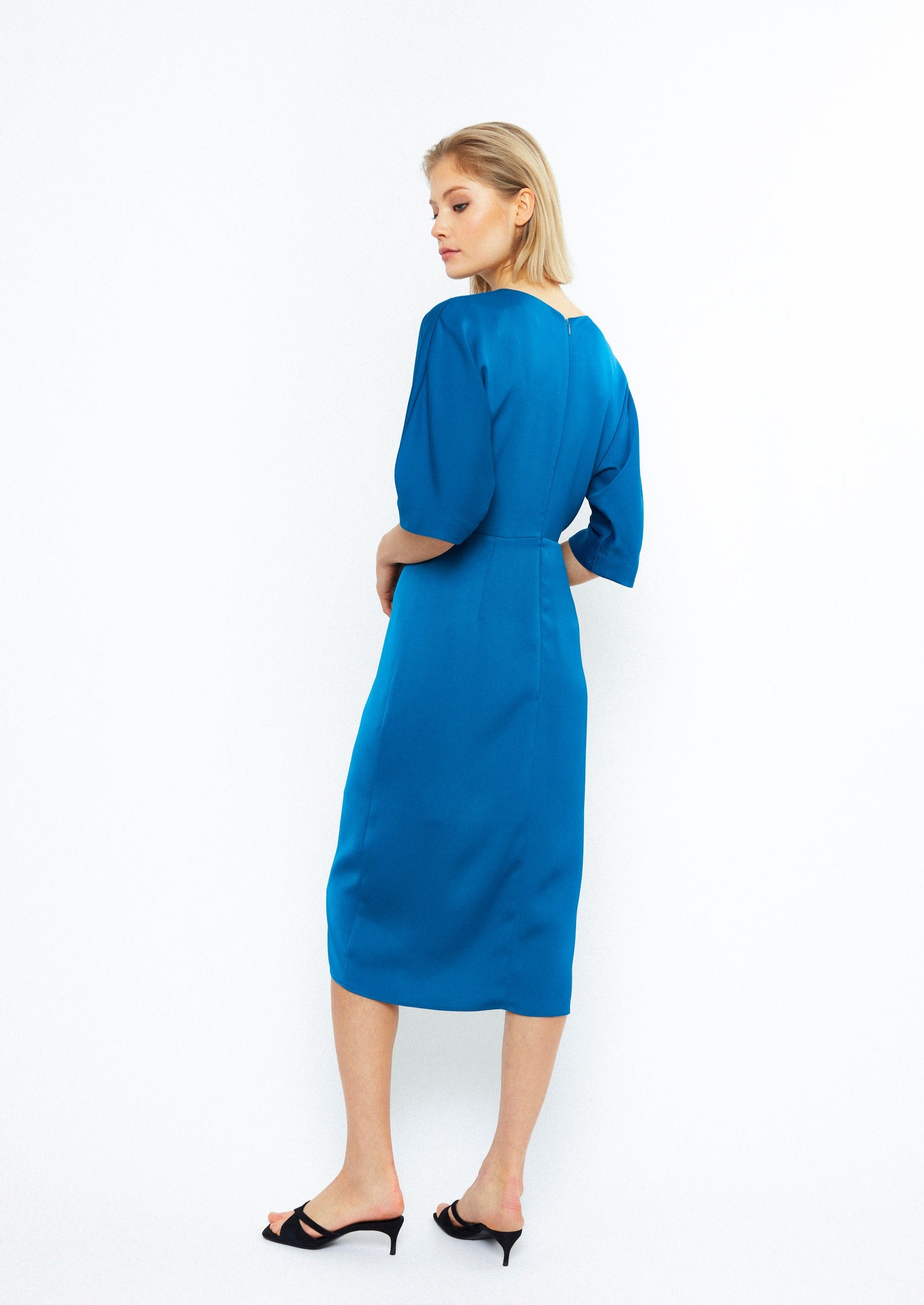 GIANNA DRESS, DARK TURQUOISE