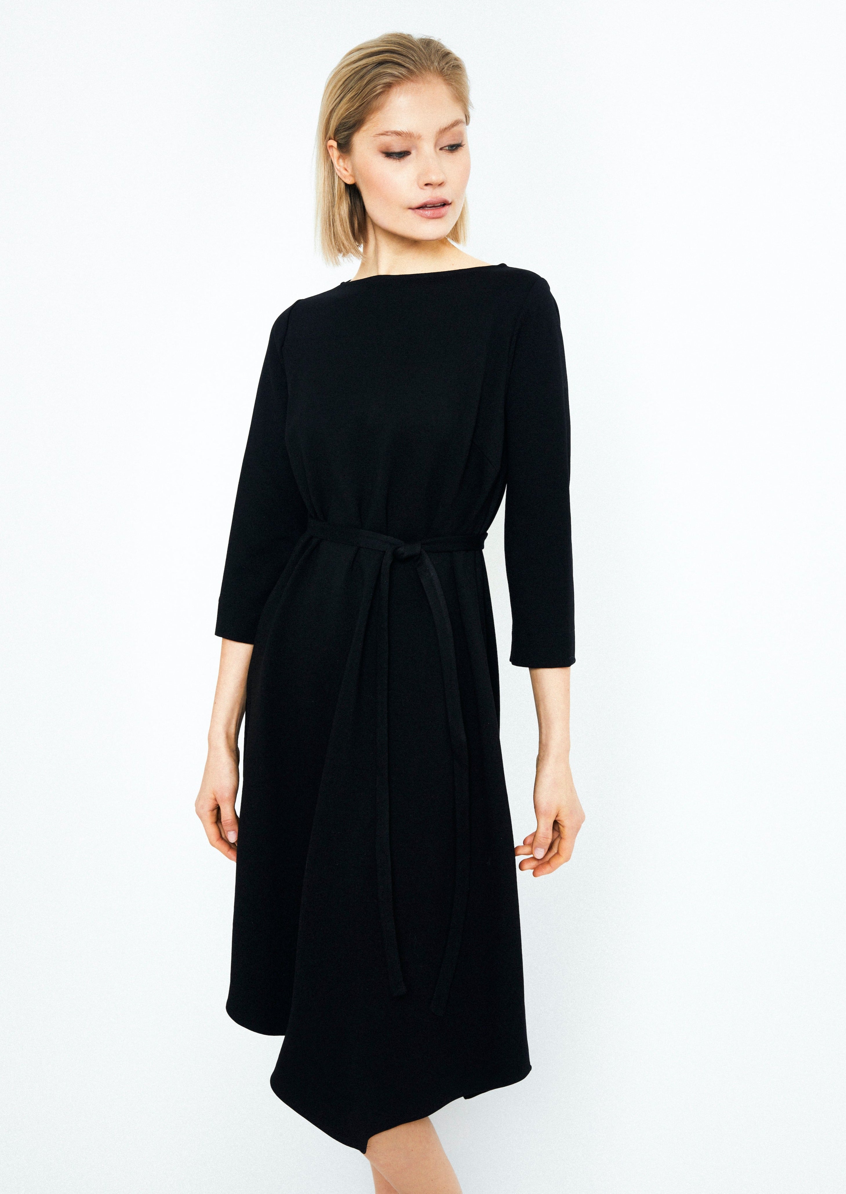 VIVIANNE JERSEY DRESS, BLACK