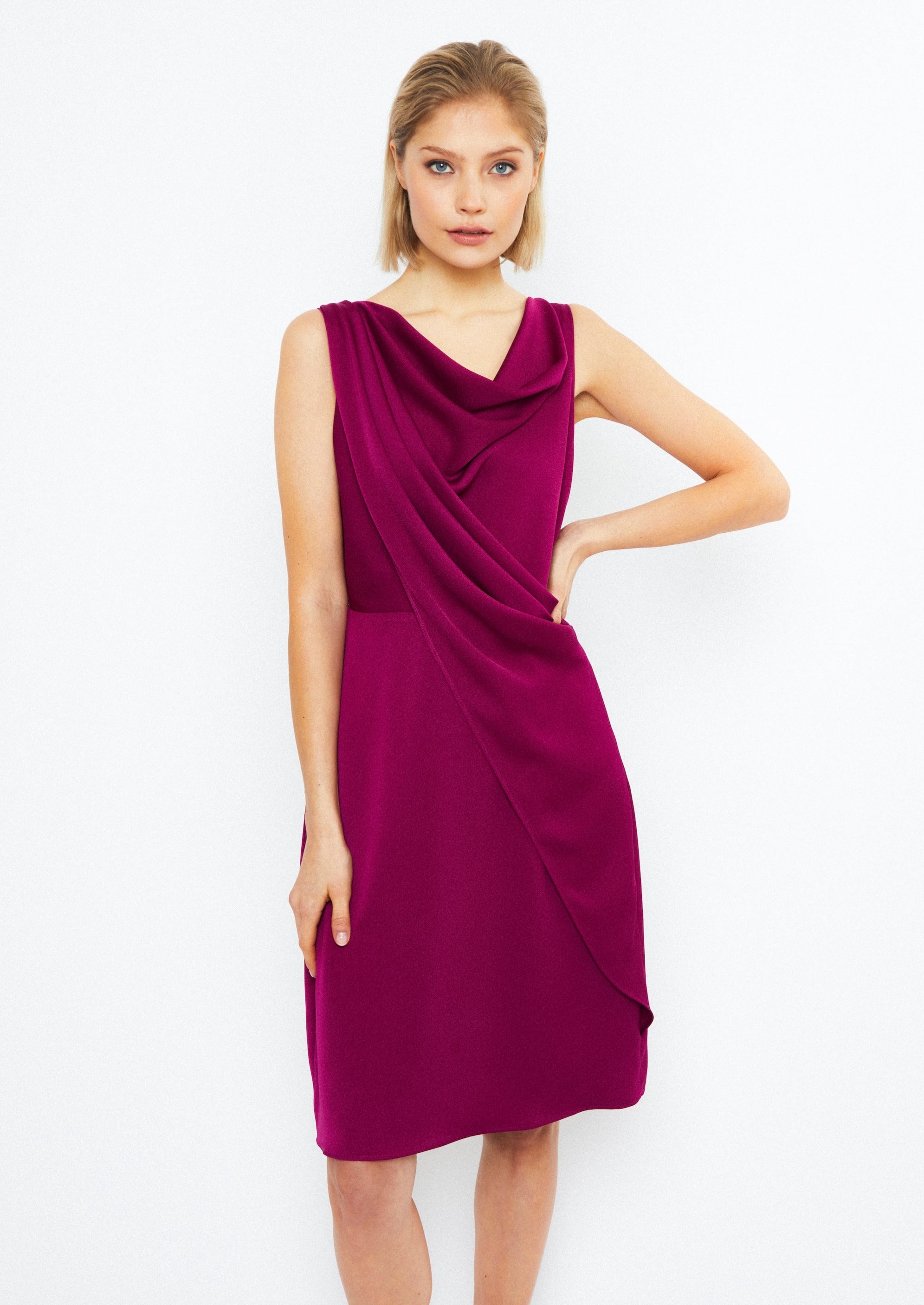 VIOLA DRESS, DEEP FUCHSIA
