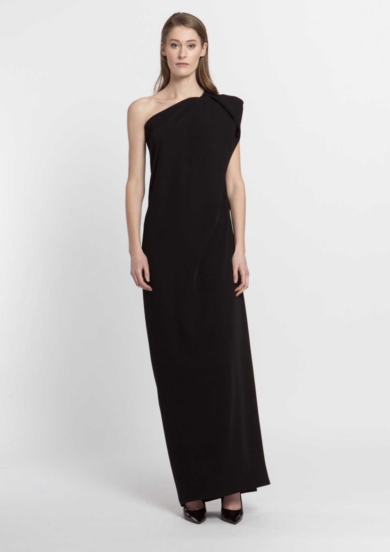 TULIP MAXI DRESS, BLACK