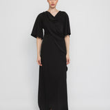 VENLA EVENING DRESS, Black