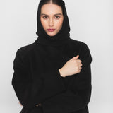 WOOL HOOD, Black