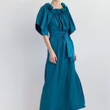 PENNY MAXI DRESS, Petrol