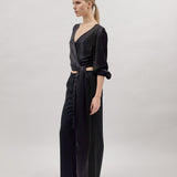 ARIELLA SILK BLOUSE, Black