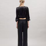 ARIELLA SILK BLOUSE, Black