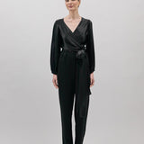 ARIELLA SILK BLOUSE, Black