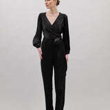 ARIELLA SILK BLOUSE, Black