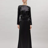 ARIEL SILK BLOUSE, Black