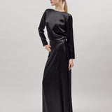 ARIEL SILK BLOUSE, Black