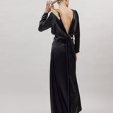 ARIEL SILK SKIRT, Black