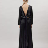 ARIEL SILK SKIRT, Black