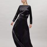 ARIEL SILK BLOUSE, Black