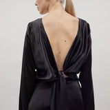 ARIEL SILK BLOUSE, Black