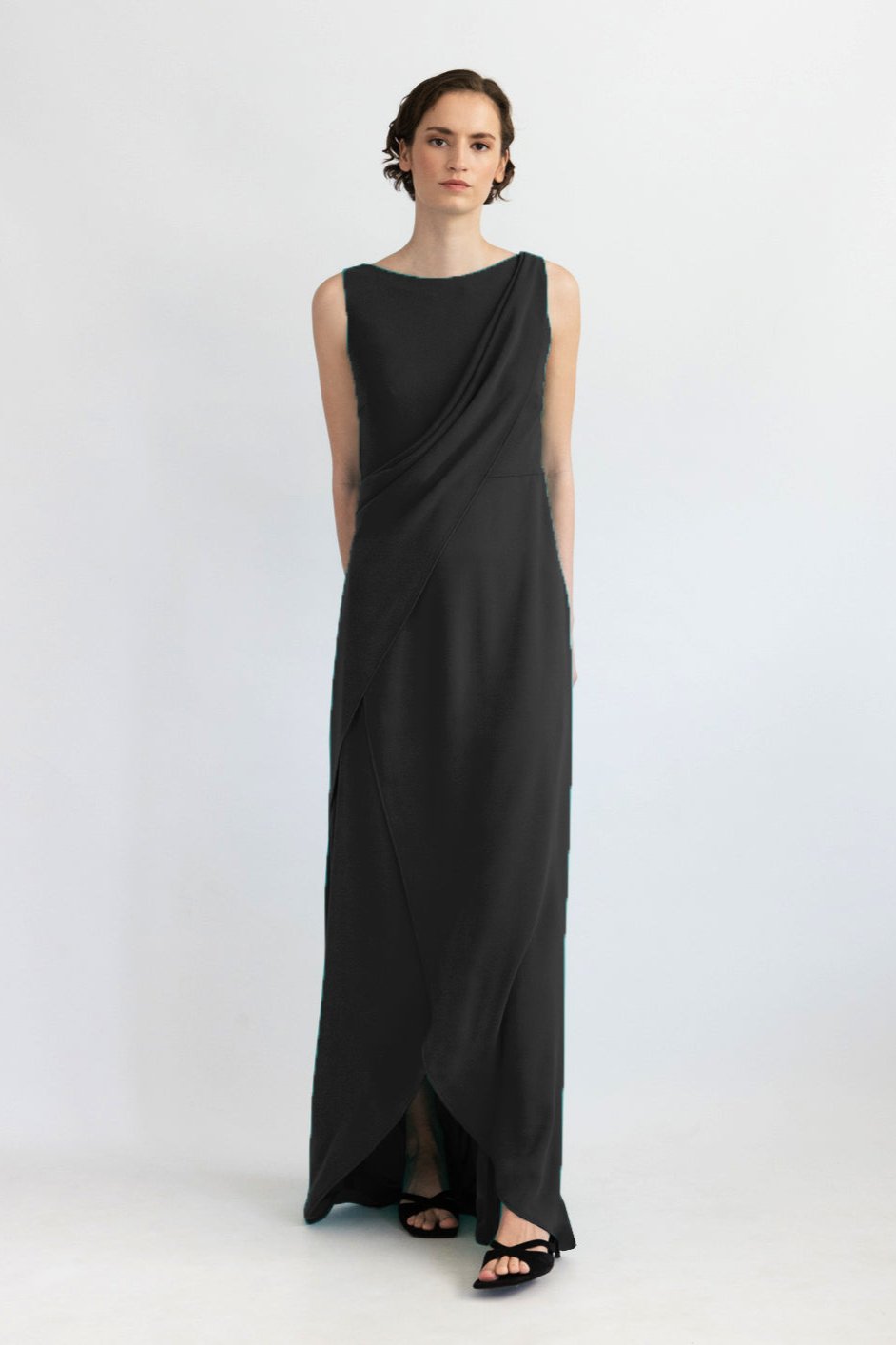 AVA EVENING DRESS, BLACK