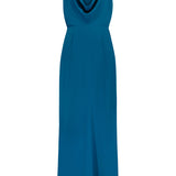 ANNA EVENING DRESS, DARK TURQUOISE