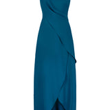 ANNA EVENING DRESS, DARK TURQUOISE