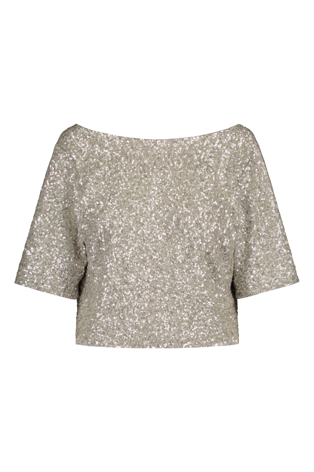 CHERRY PAILLETTE BLOUSE, Silver