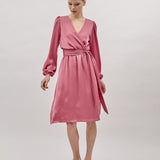 EMILY SATIN DRESS, Rose