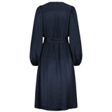 EMILY SATIN DRESS, Dark blue