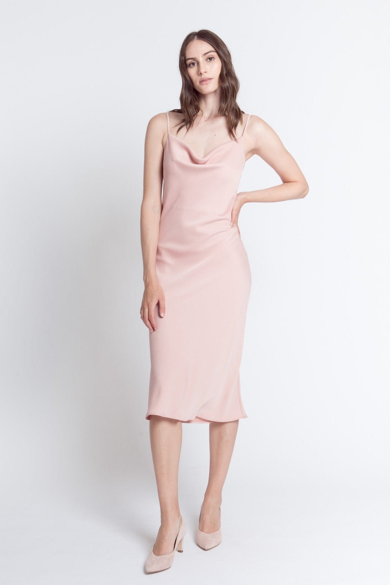 WAVE COCKTAIL DRESS, Powder