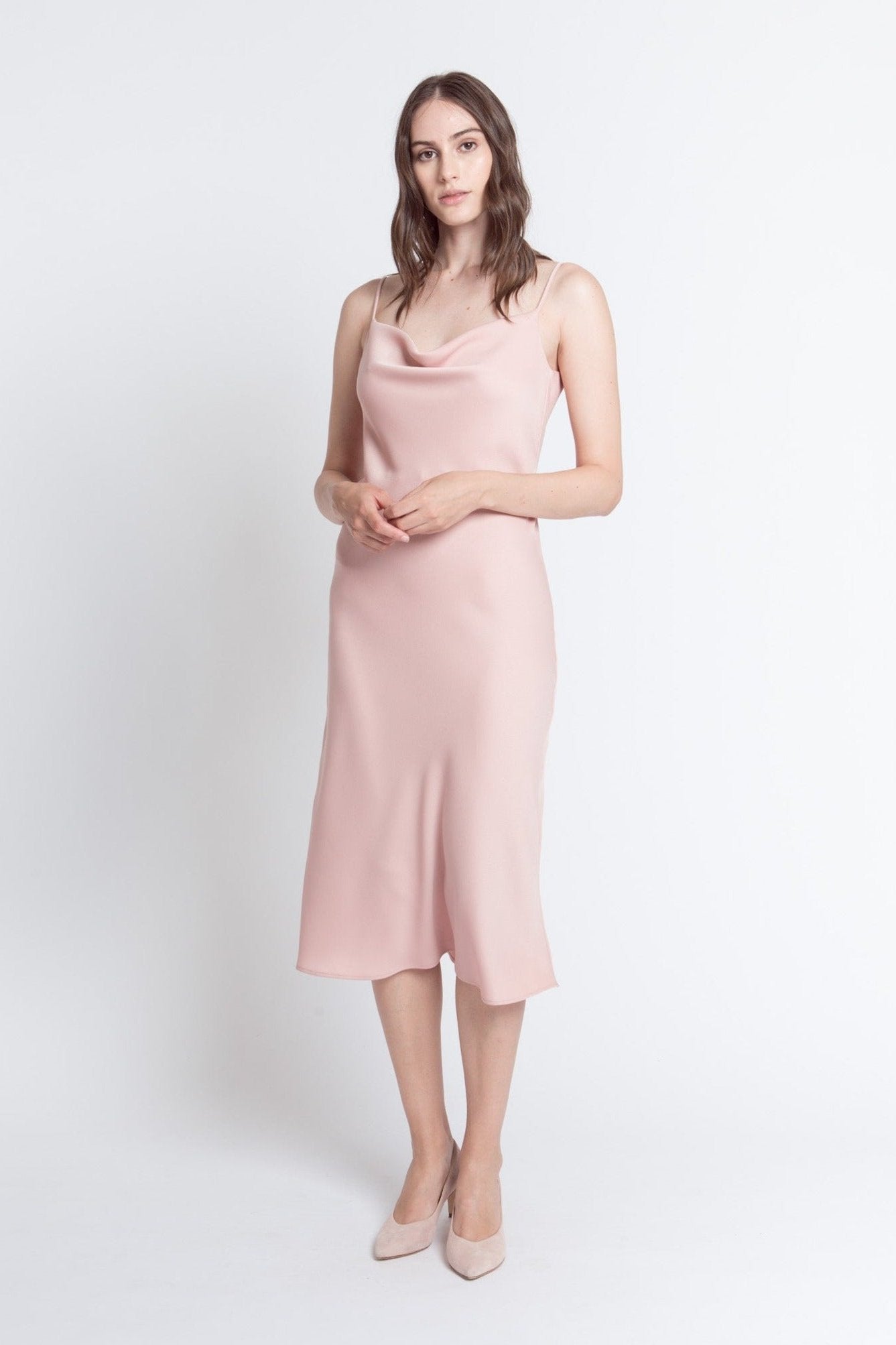 WAVE COCKTAIL DRESS, Powder