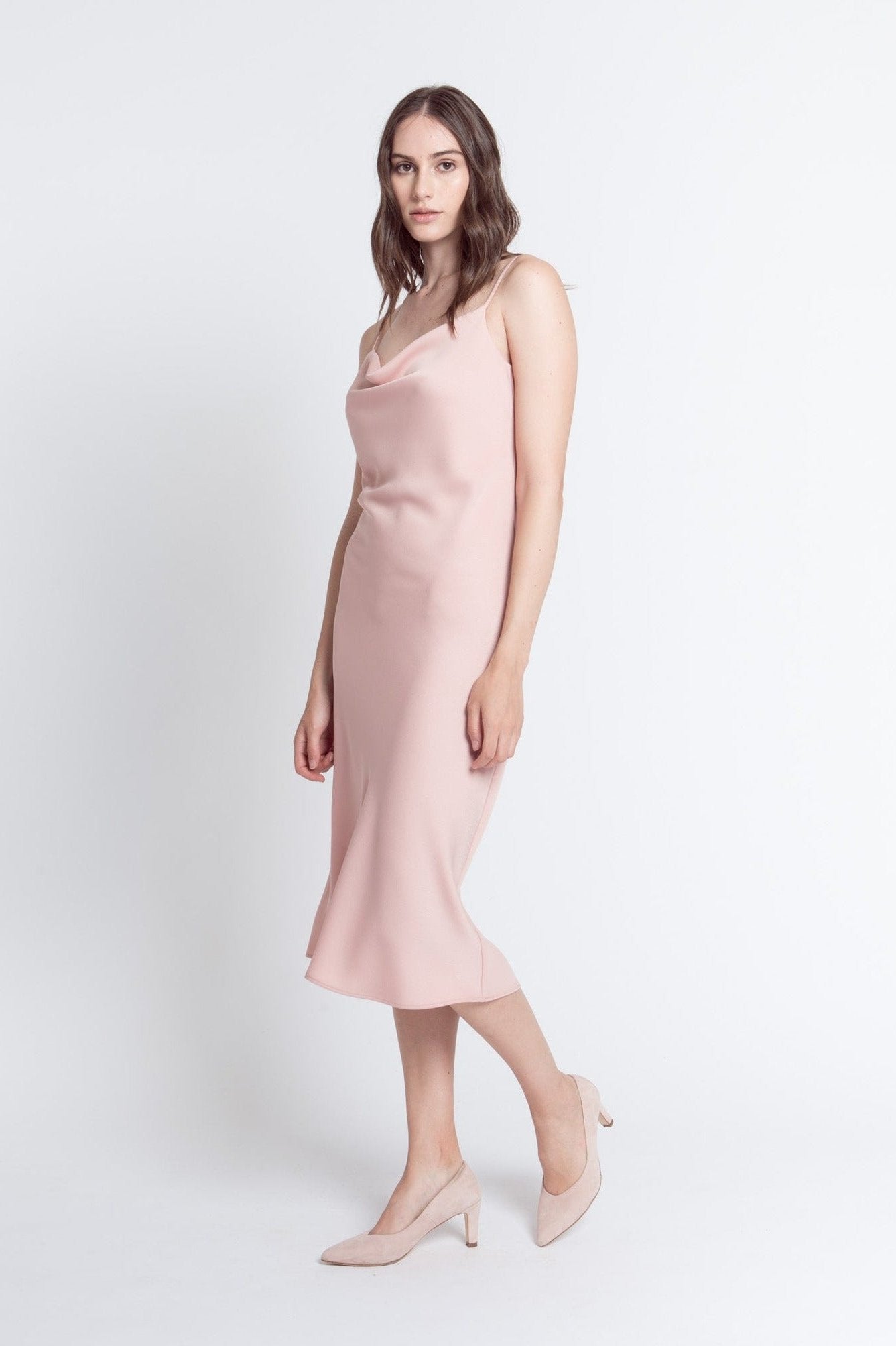 WAVE COCKTAIL DRESS, Powder