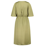 INGA SATIN DRESS, Light khaki