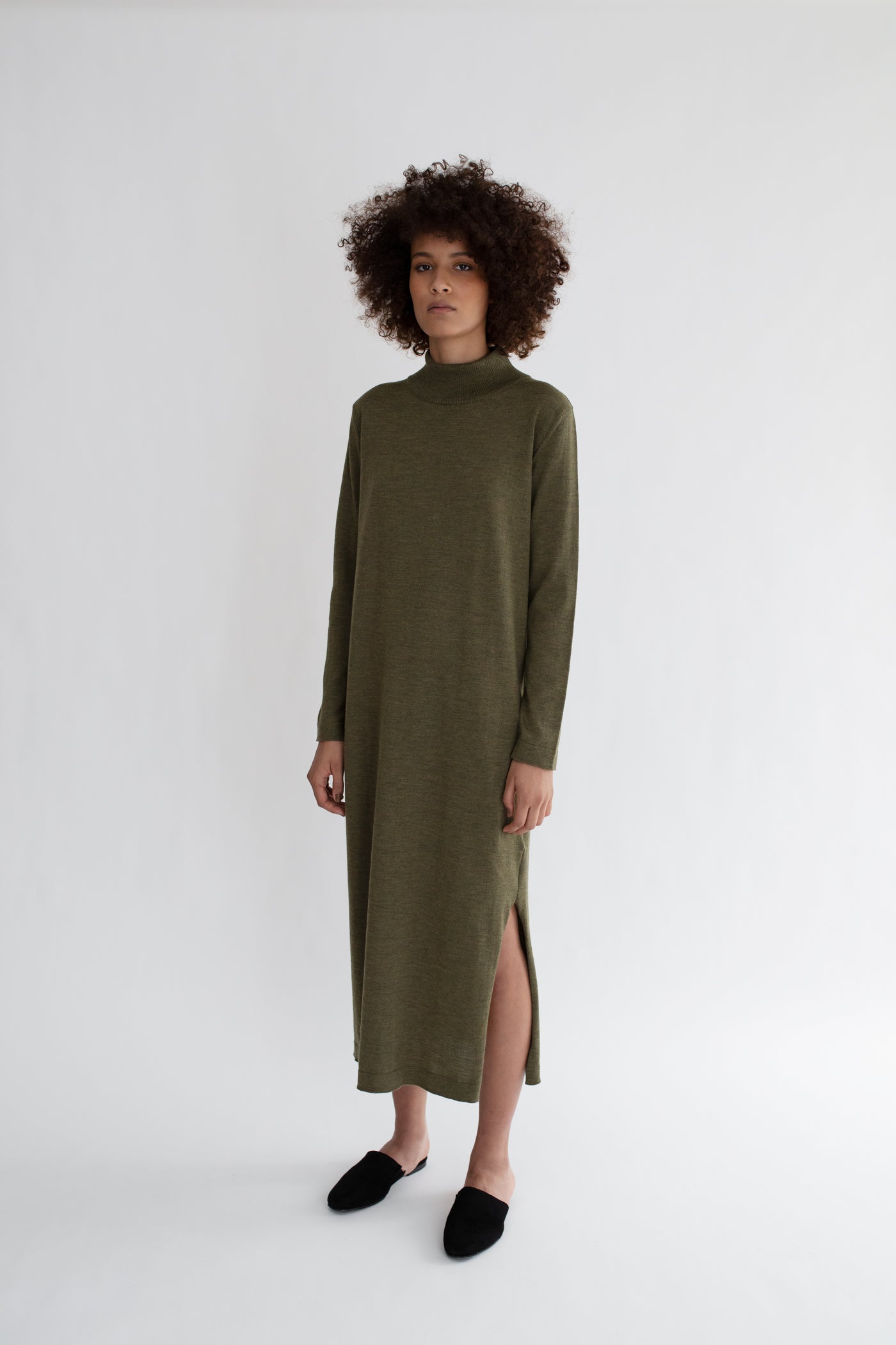 MERIN MAXI DRESS, Olive green