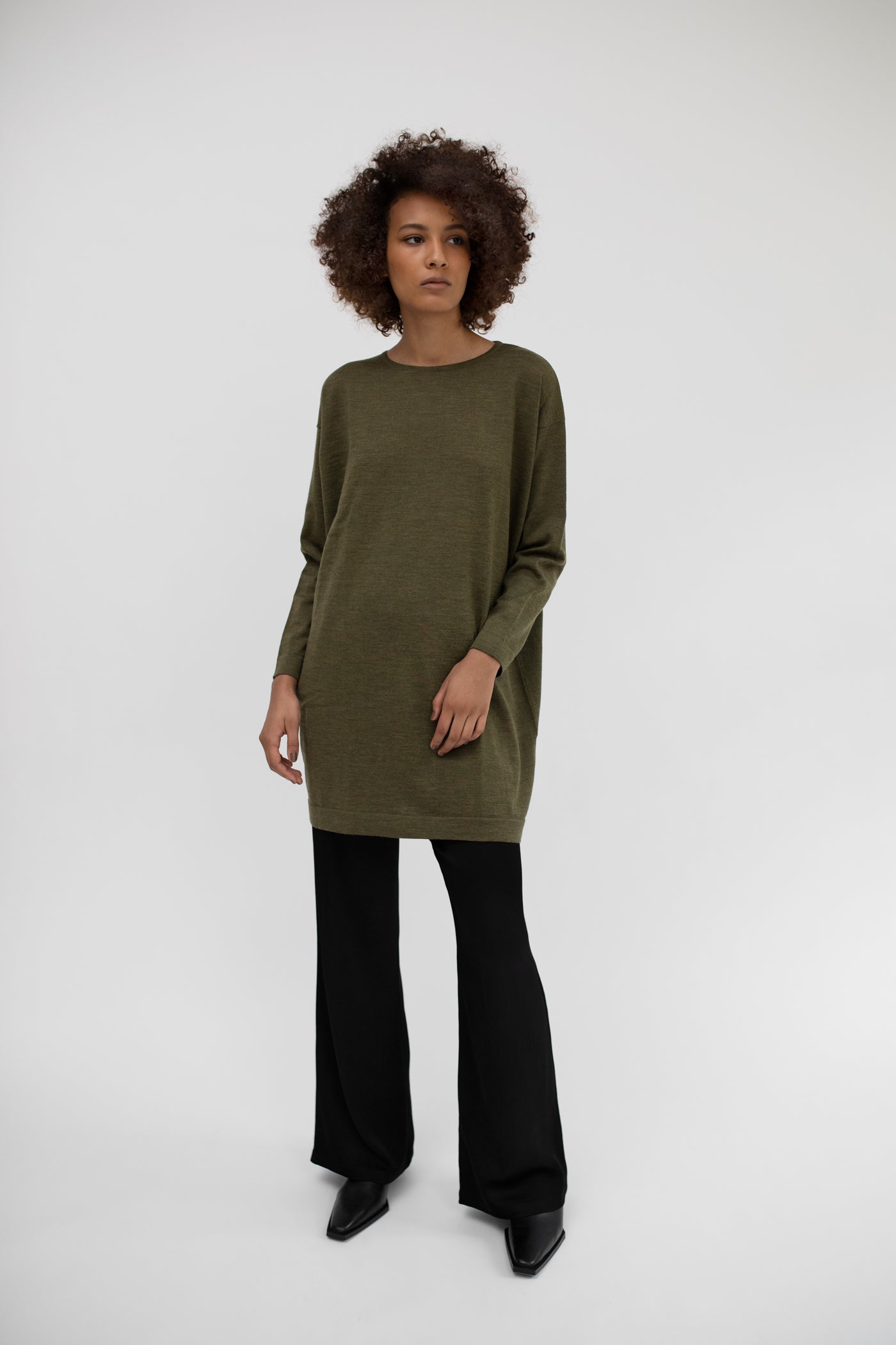 MERIN SWEATER, Olive green