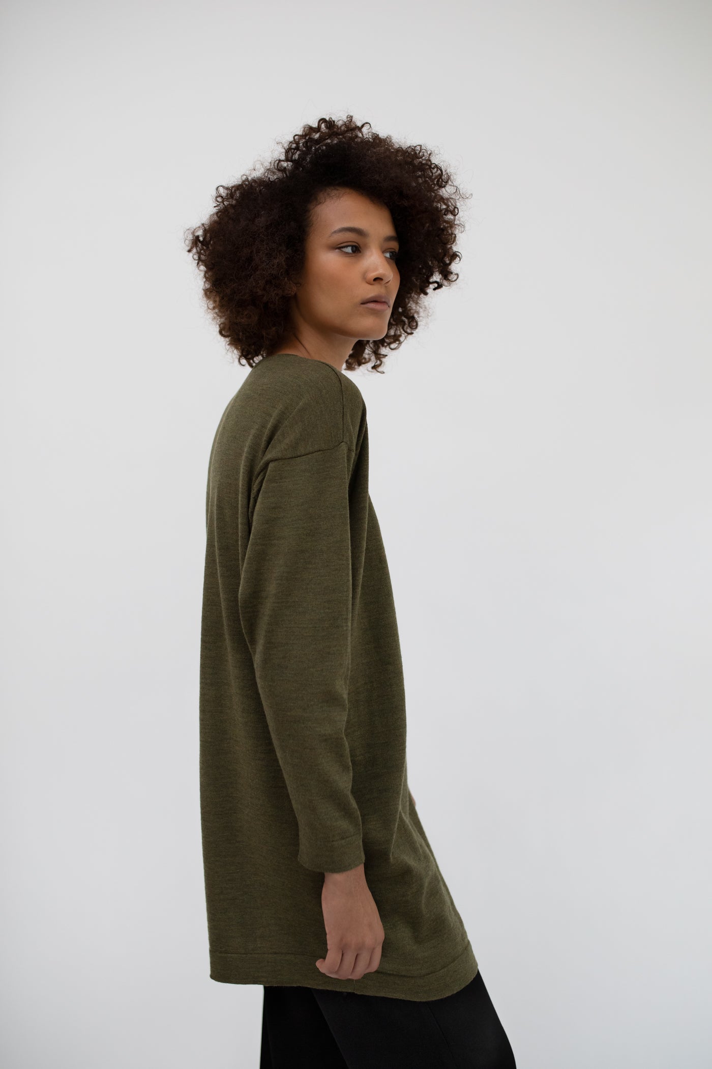 MERIN SWEATER, Olive green