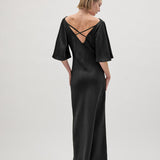 ALLY EVENING DRESS, Black